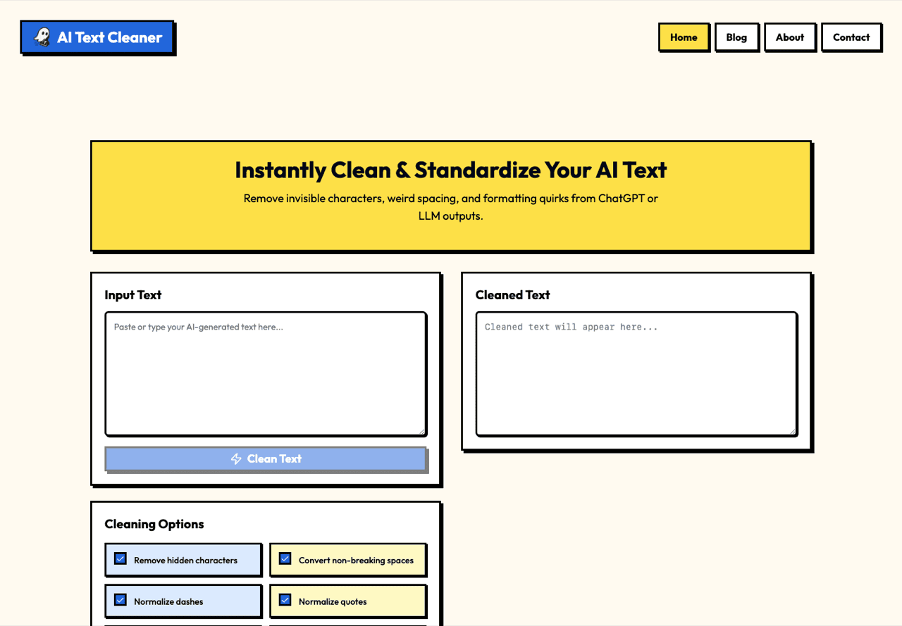 The aitextclean.com tool